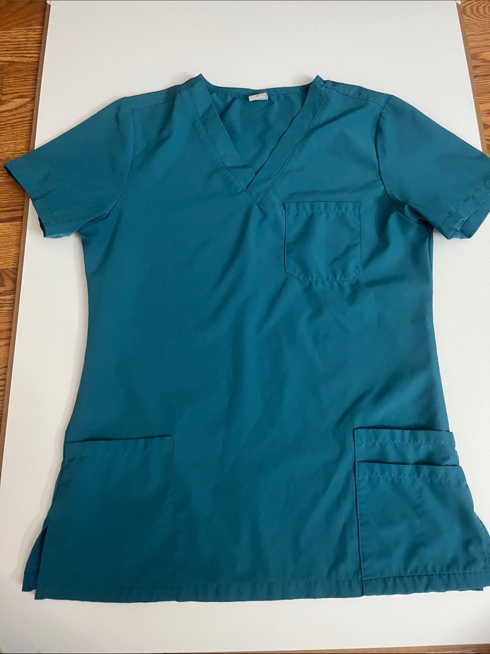 Women's Teal V-Neck Tunic Top with Utility Pockets set
